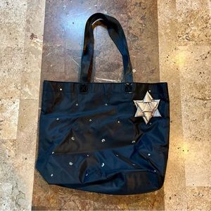 Women’s BATH & BODYWORKS BLACK WATER REPELLENT EMBELLISHED SHOULDER TOTE BNWT